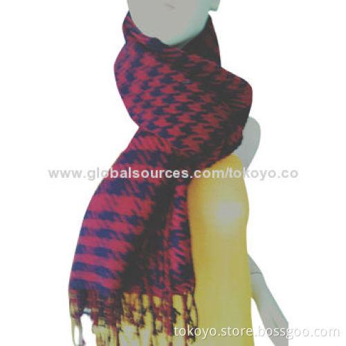 Men's knitted scarf, 180*70cm, made of acrylic
